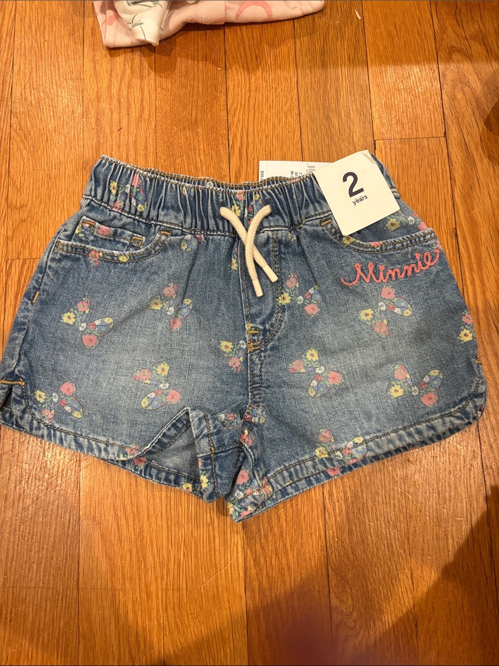 GAPx Disney Denim Floral Girls' Shorts - Minnie Mouse